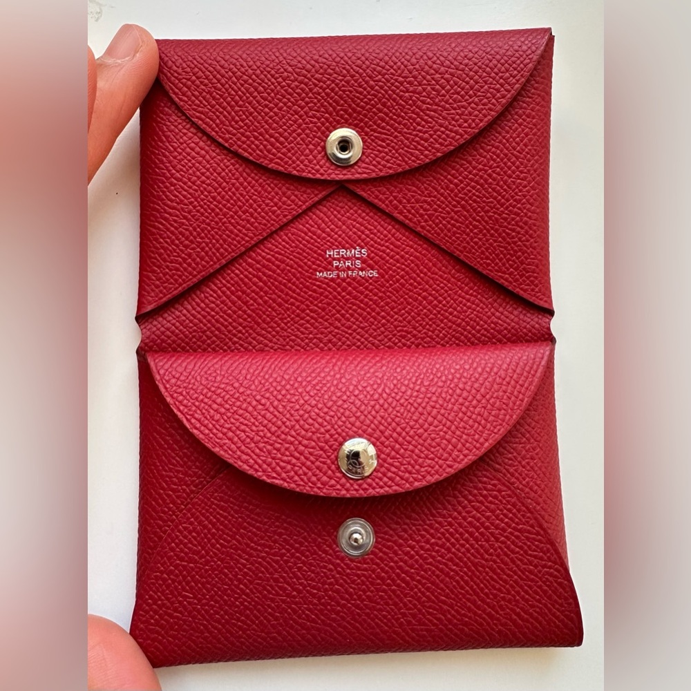 Hermes Calvi duo compact veau epsom